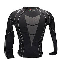 Термокофта (лонгслів) X TECH Maglia Race 3 Munica Lunga giroc Nero S/M Чорна, фото 5