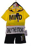 Шорти із футболкою для хлопчика трикотажні Beboo Спорт жовті