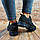 Кросівки унісекс BONA 805Л-2 чорні шкіра, фото 5