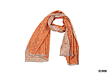 Палантин шарф красивий жіночий кашеміровий з принтом в горошок sahara колір помаранчевий, фото 3