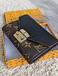 Жіночий гаманець міні Louis Vuitton чорний, фото 3