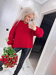 Жіночі светри — 849 — Стильний об'ємний жіночий светр, жіночий молодіжний светр оверсайз