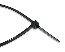 Стяжка/Хомут для кабелю пластиковий чорний 3.6х200мм/1шт, фото 2