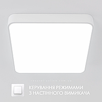 Управляемая LED люстра Esllse ONIX 60W S ON/OFF квадратная белая 450х450х60-WHITE/WHITE-220-IP20