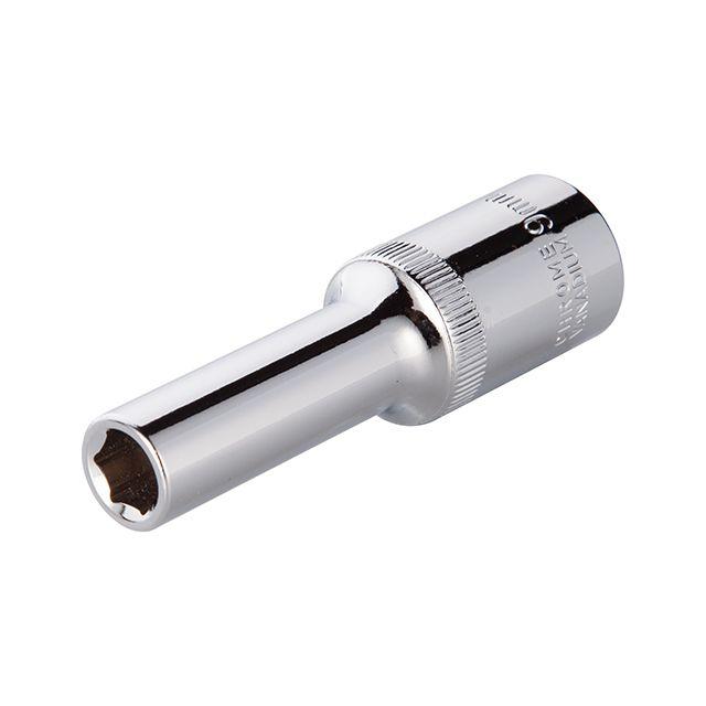 Головка шестигранна подовжена 1/2", 9 ммx78м Cr-V INTERTOOL ET-0109