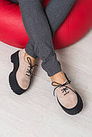 Пудровые замшевые туфли Doctor 41 - 26,5см (4071 - 25359)
