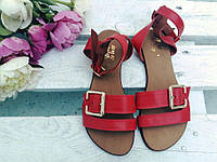 Красные кожаные сандалии Juice 34-22см (5083 - 2505)