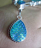 Незвичайне кольє з дихроїдним склом "Русалонька- крапля" від студії LadyStyle.Biz, фото 6