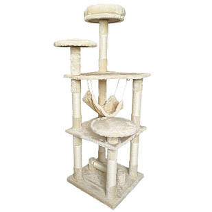 Ігровий комплекс для кішок Avko CatTree 1223 Beige кігтеточка, будиночок, дряпка Б3654