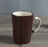 Чашка з глини для чаю та кави (темно - коричнева)