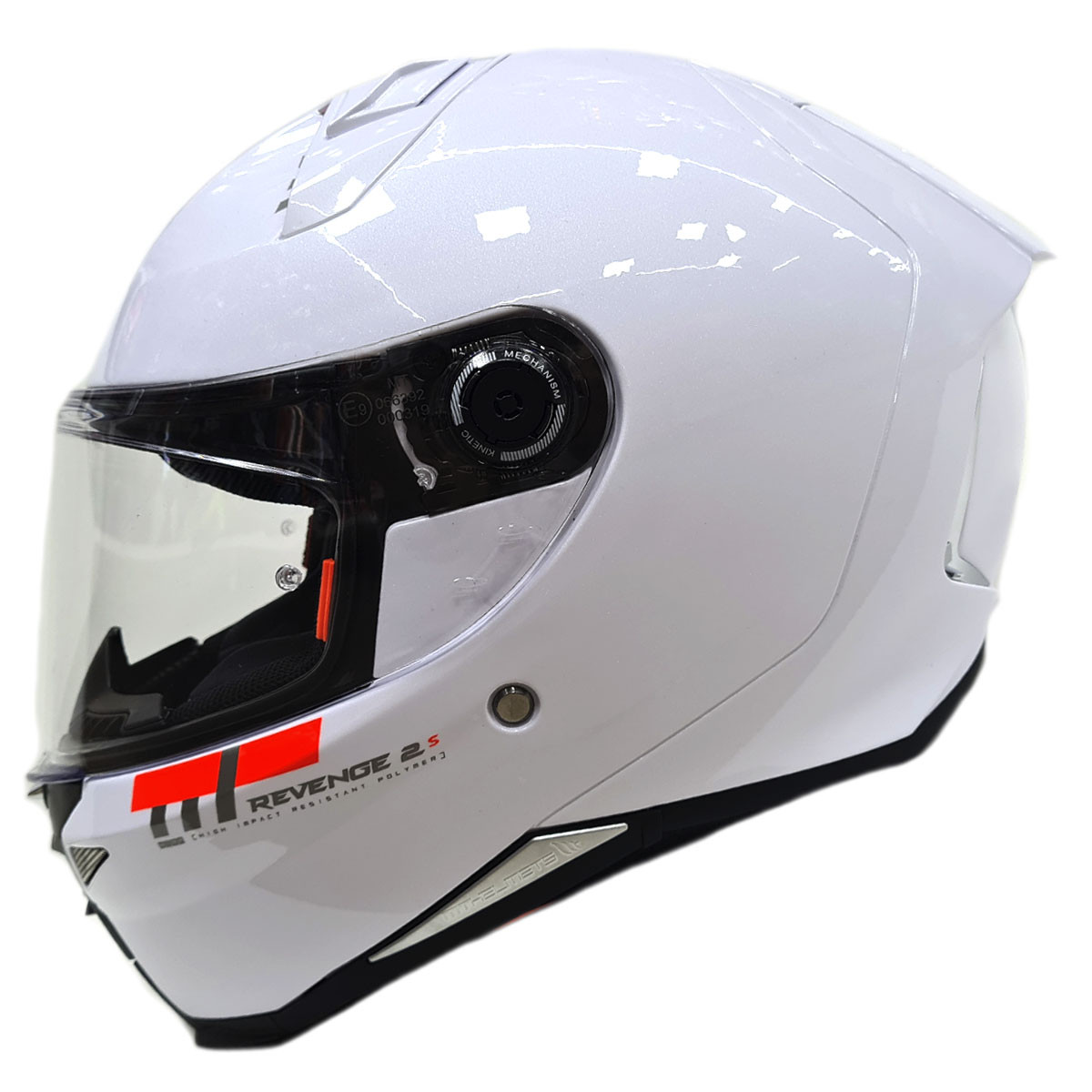 Мотошолом MT Revenge 2 S Solid Gloss White XXL