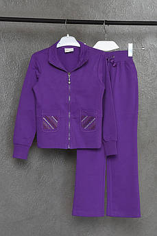 Спортивний костюм дитячий для дівчинки фіолетового кольору                                           164338M