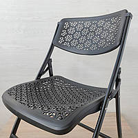 Оригінальний розкладний стілець "Соти" Чорний 54х49х82 см