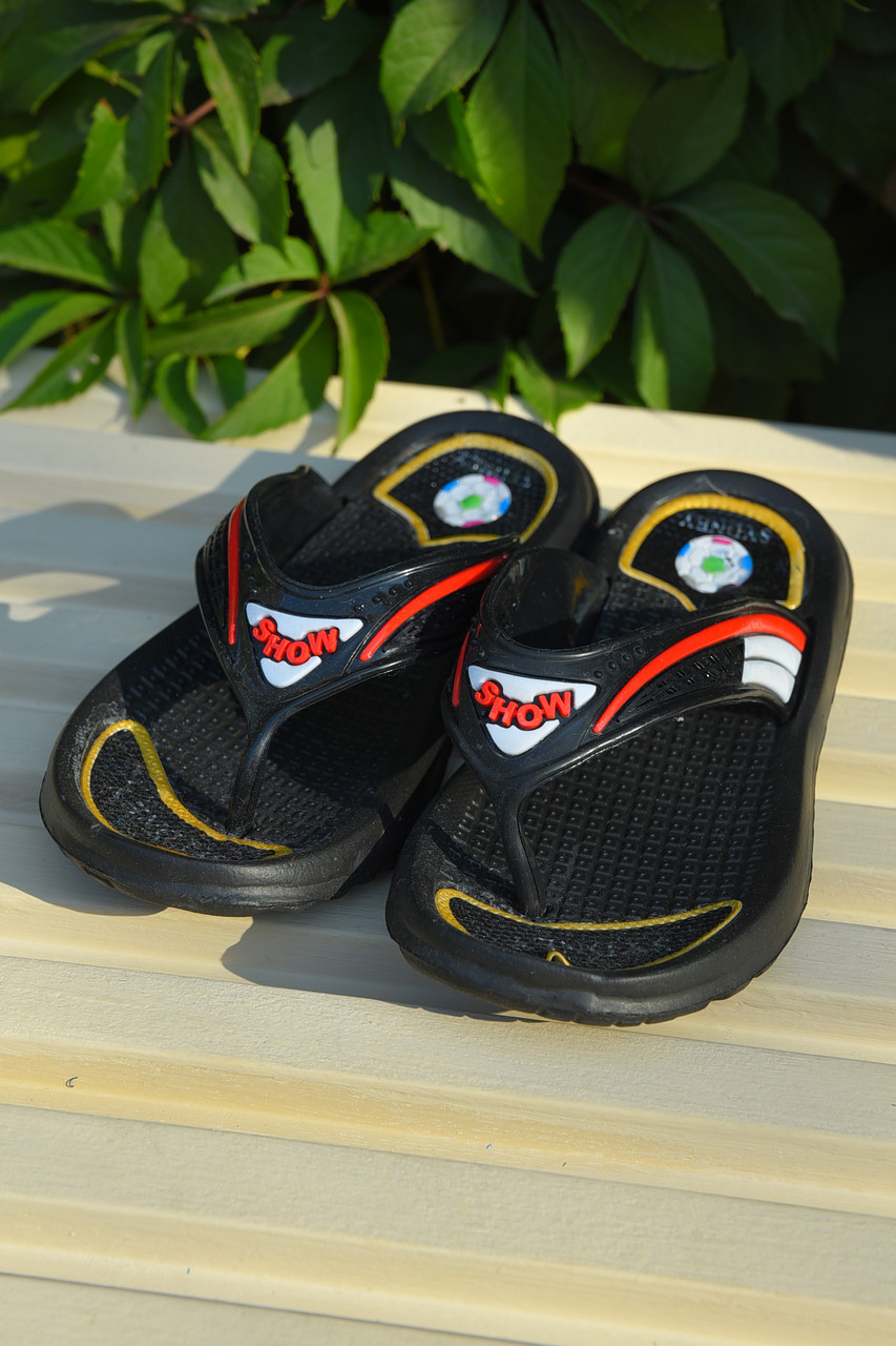 В'єтнамки дитячі хлопчик чорного кольору 163406T Безкоштовна доставка, фото 1