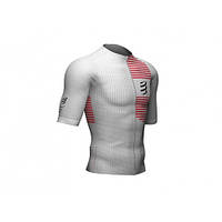 Мужская компрессионная спортивная футболка Tri Postural SS Top M 2022, White/Orangeade, M