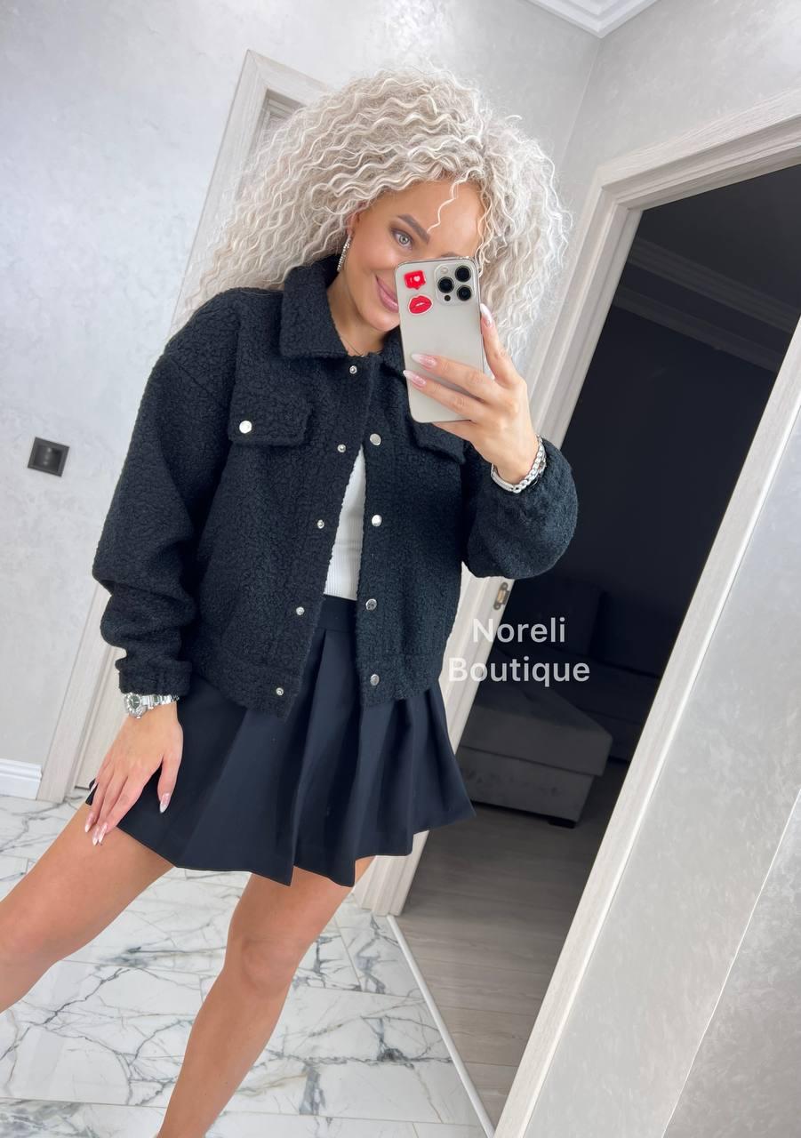 Мега крутий жіночий бомбер однотонний (Onesize 42-50), Чорний