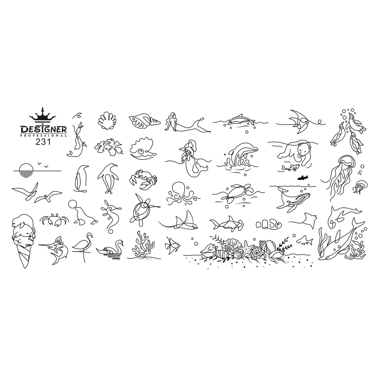 Пластина для стемпінгу Designer No231 (12*6 см)