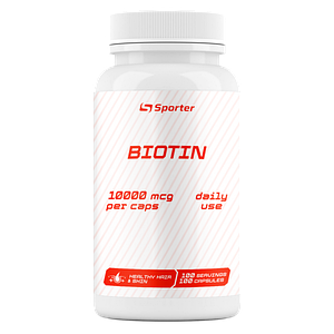 Біотин Sporter Biotin 10000 мкг 100 капс.