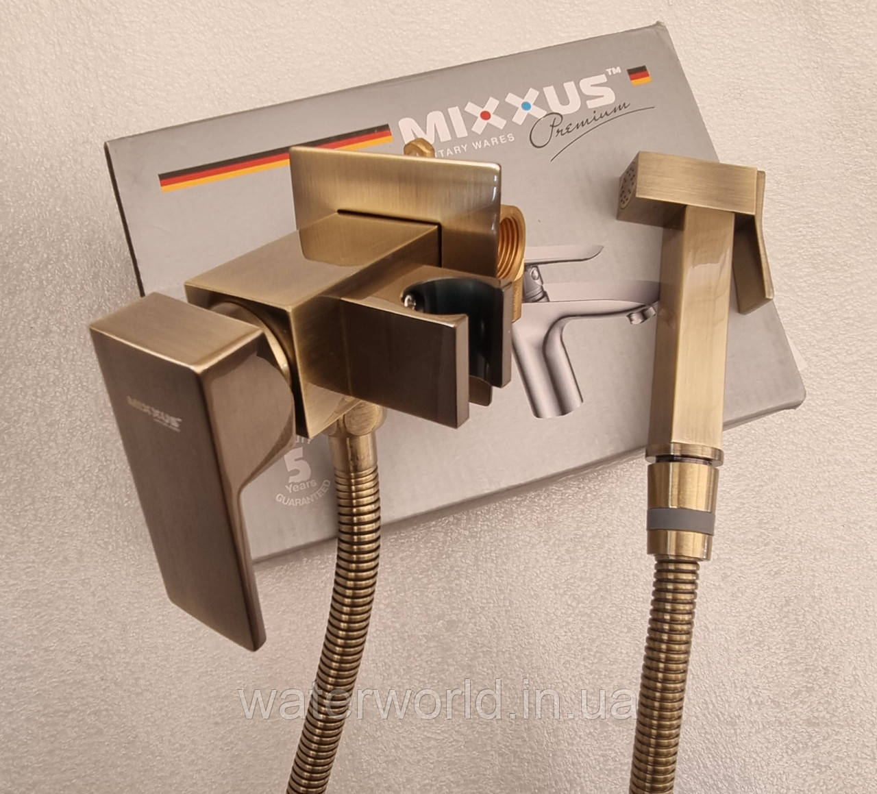 Гігієнічний душ прихованого МОНТАЖУ MIXXUS PREMIUM Mark CHR-002 inner BRONZE Бронзового кольору