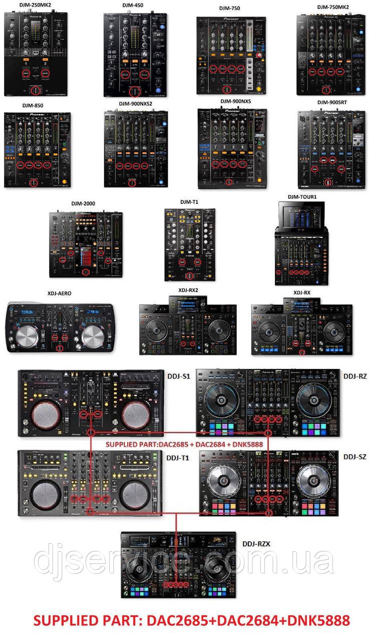 Кноб DAC2684 для Pioneer djm850, djm900nexus, djm2000nexus - фото 4 - id-p177847785