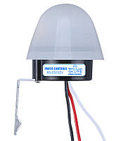 Фотоелемент з автоматичним включенням/вимиканням, вологозахищений фотоперемикач 220В 10А