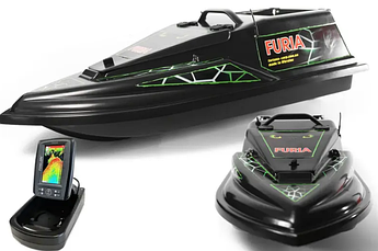 GPS  (V3_9+1) Ехолот Toslon TF520 Прикормочний кораблик Фурія Шторм Чорний