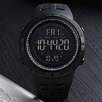 Черные наручные часы мужские электронные с подсветкой водонепроницаемые часы военные тактические Skmei Army