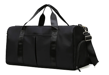 Сумка спортивна з кишенею для взуття  31л | 50*26*24 Чорна