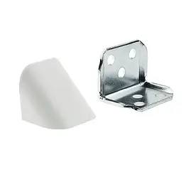 Кутник 2-ий метал + пластик Білий