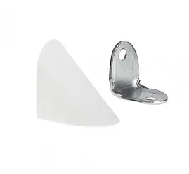 Кутник 1-ий метал + пластик Білий