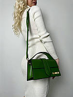 Женская кожаная сумка через плечо Jacquemus зеленая, стильная сумка, премиум качество, жакмюс модная сумка