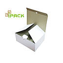 Коробка картонна самозбірна 200*150х100 мм біла мікрогофрокартон, фото 2