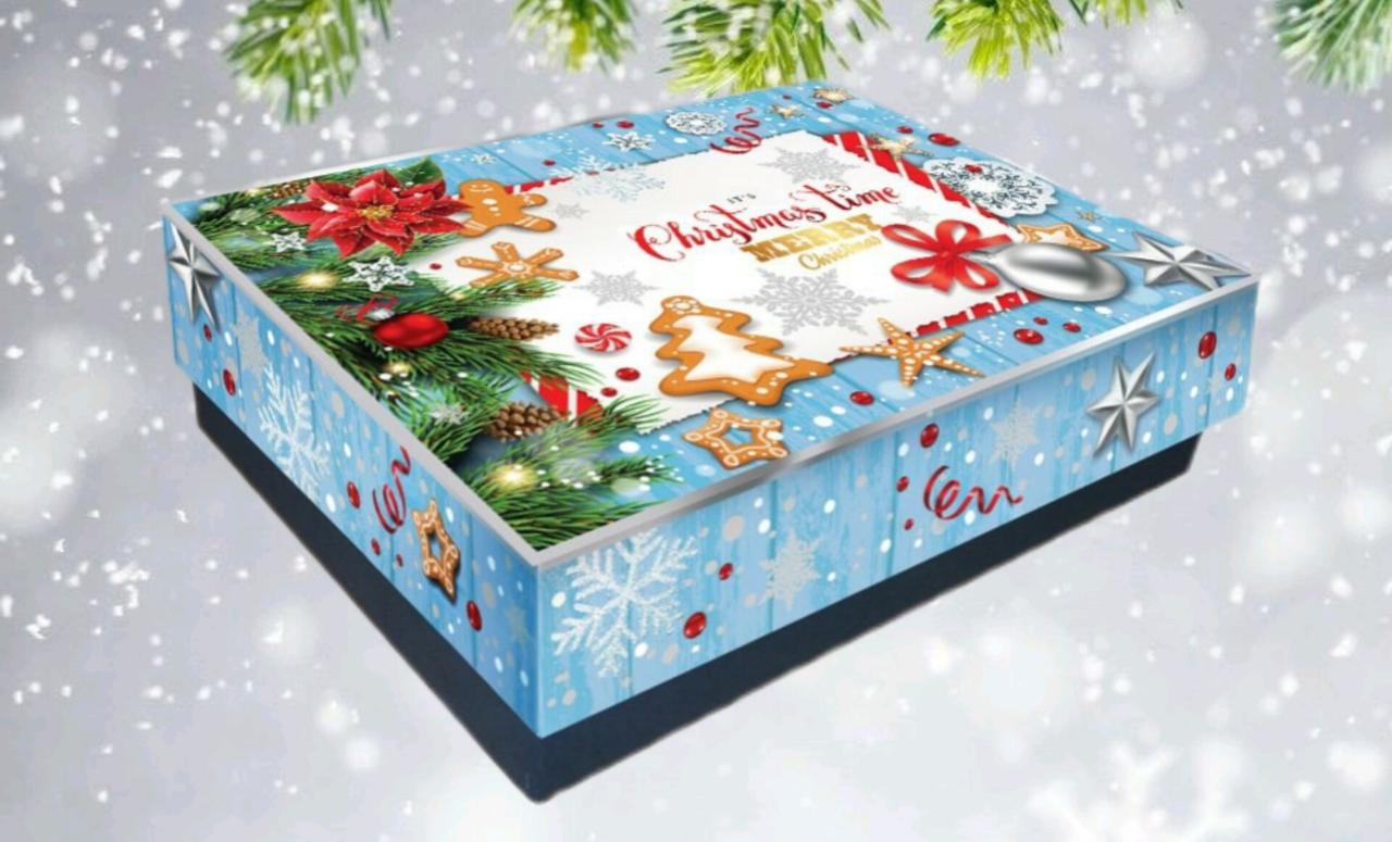 Коробка для подарунків (на 800г цукерок) дитячих подарунків на новий рік 24-49*5