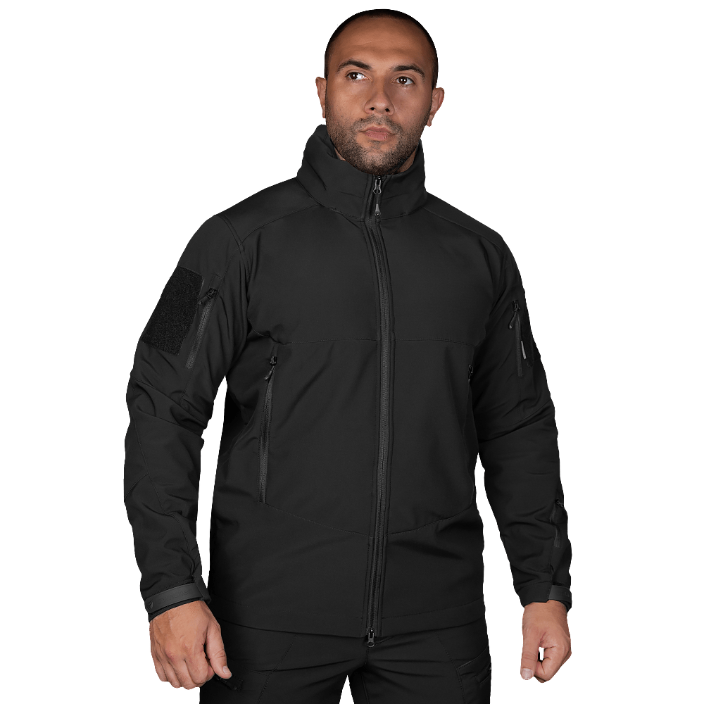 Куртка тактична поліцейска Camo-tec SoftShell Phantom System чорна
