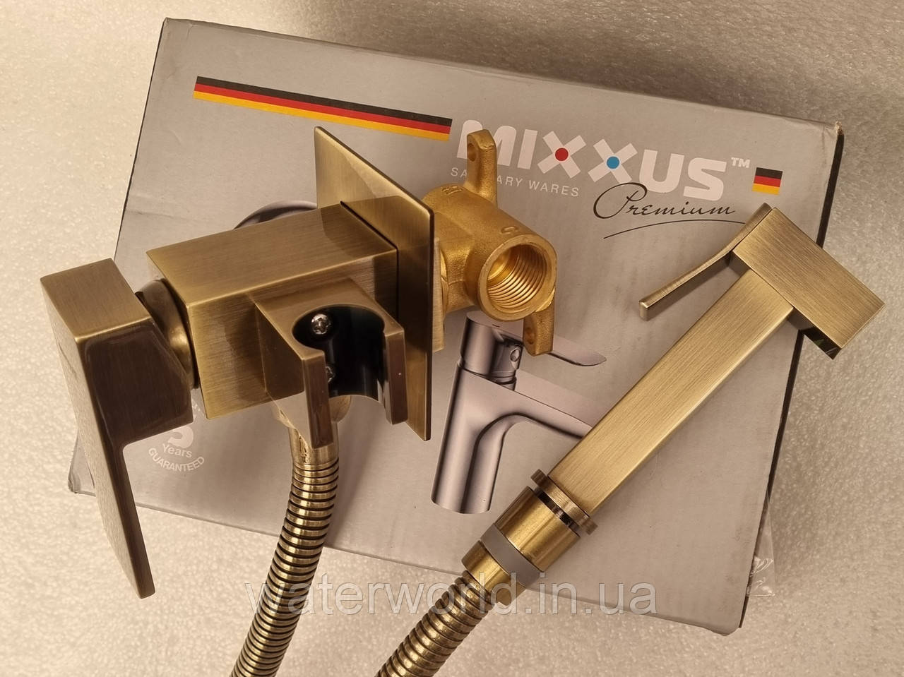 Гігієнічний душ прихованого МОНТАЖУ MIXXUS PREMIUM Mark CHR-002 inner BRONZE Бронзового кольору, фото 1