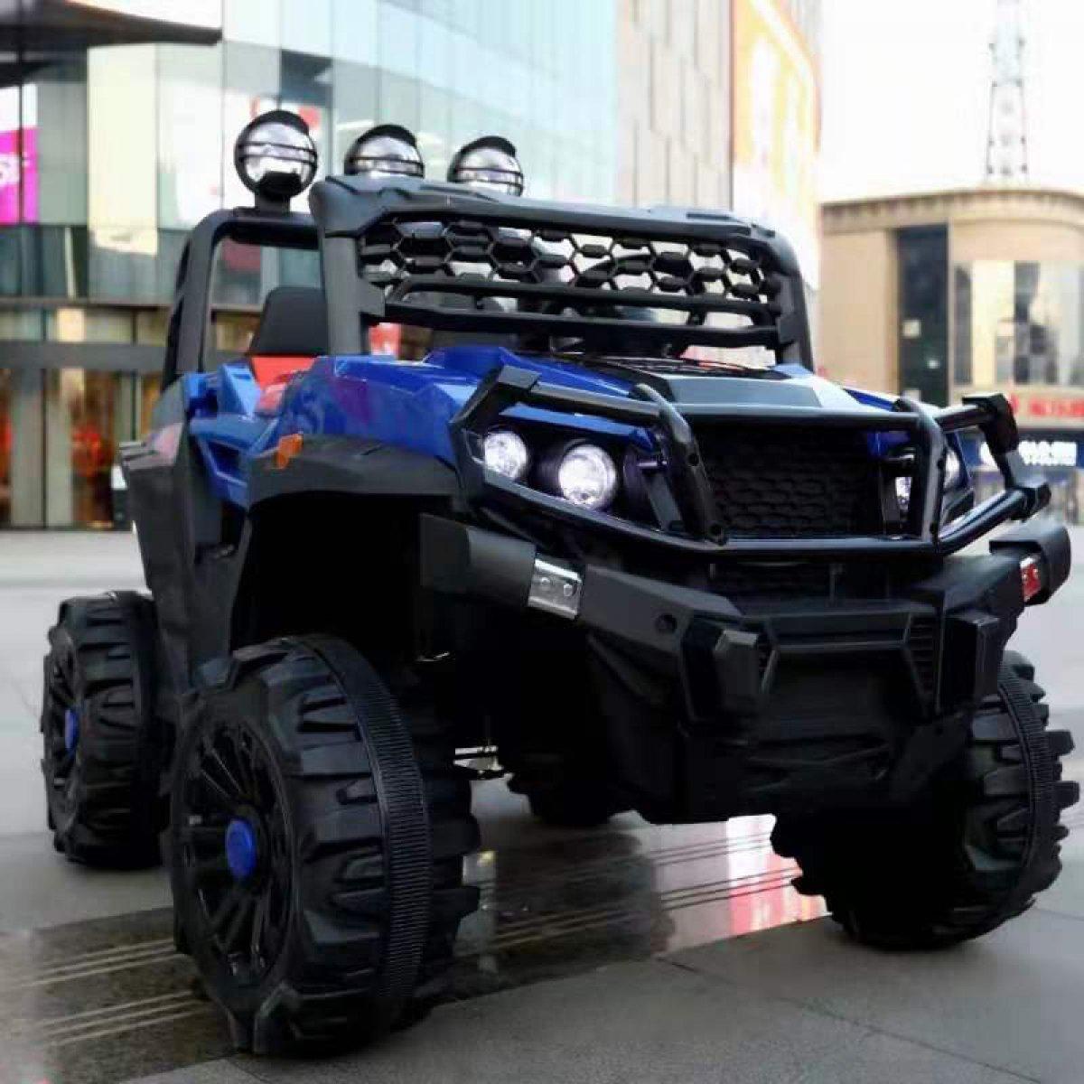 Дитячий електромобіль на акумуляторі джип Jeep M 4620 з пультом радіокерування для дітей 3-8 років синій