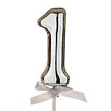 Топер Кулька Цифра срібло (від 0 до 9) ELISEY, фото 4