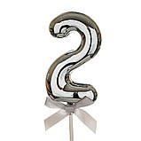 Топер Кулька Цифра срібло (від 0 до 9) ELISEY, фото 6