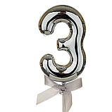 Топер Кулька Цифра срібло (від 0 до 9) ELISEY, фото 8