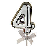 Топер Кулька Цифра срібло (від 0 до 9) ELISEY, фото 10