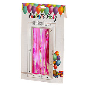 Декоративна шторка на двері (рожева) ELISEY