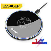 ESSAGER 15W Magnetic Wireless 15W для телефона+ кабель 1 метр Essager 15W беспроводная зарядка Черная Essager