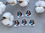 Кабошон "Мавка зима" 2.8 х 2.8 см, 20 шт/уп. оптом, фото 2