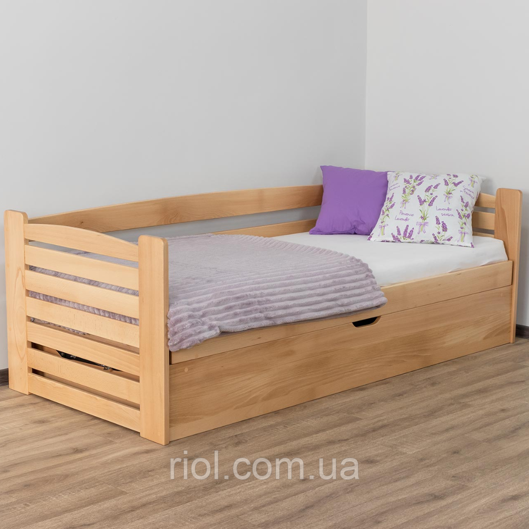 Ліжко Карлсон з підйомним механізмом з масиву бука, фото 1