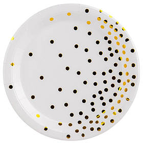 Набір тарілок "Горошинки", білі, 10 шт ELISEY