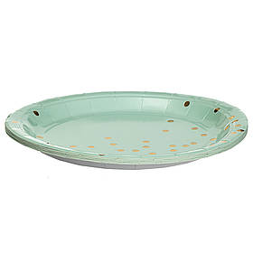 Набір тарілок "Горошинки" 23 см. 10шт. *4 кольори ELISEY