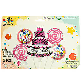 Набір повітряних куль "Іменинний торт" *рандомний вибір дизайну ELISEY