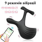 Ерекційне віброкільце смарт АРР з вібростимуляцією яєчок. 9 режимів вібрації, фото 4