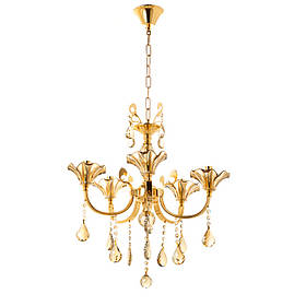 Люстра класична з медовими плафонами  ELISEY