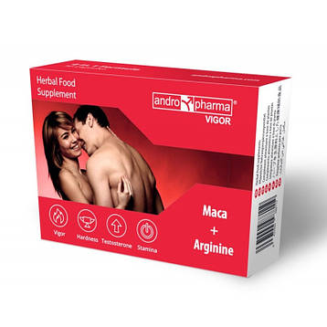 Препарат для чоловіків Herbal Food Supplement Andropharma Vigor, 30 шт., фото 1